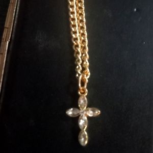 Golden cross necklace